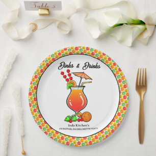 Prato De Papel Baterias de Bachelorette de Bateria