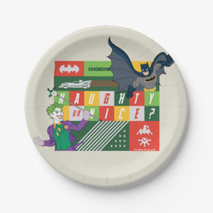 Prato De Papel Batman vs Joker "Naughty or Nice"