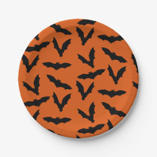 Prato De Papel Bats Halloween - Placas de papel