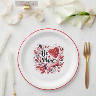 Prato De Papel Be Mine Paper Plate