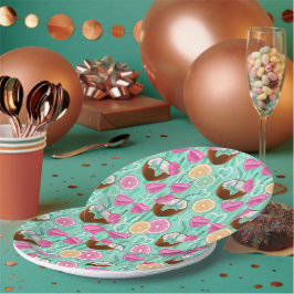 Prato De Papel Beach Summer Pattern 