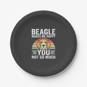 Prato De Papel Beagle Me Faz Feliz Amante de Cachorro