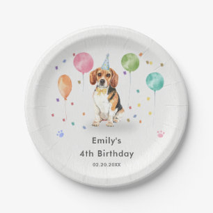 Prato De Papel Beagle Permite Festa De Aniversário de criança De 