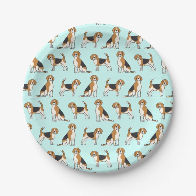 Prato De Papel Beagle Plates - PEGUE A TUA COR! (Frente)