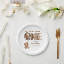 Prato De Papel Beary First Birthday Little Bear Foto