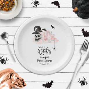 Prato De Papel Beba Whitches Rosa Chá de panela Cocktail