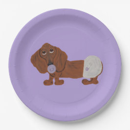 Prato De Papel Bebê Dachshund