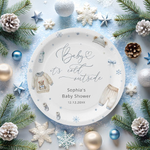 Prato De Papel Bebê É Frio Fora Do Chá de fraldas De Roupas De In