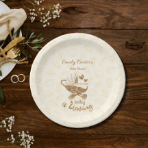 Bebê está criando Chás de fraldas de ameixa