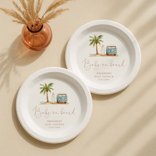 Prato De Papel Bebê no Chá de fraldas do Conselho (Criador carregado)