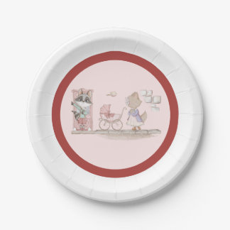 Prato De Papel Bebê Rosa Bonito