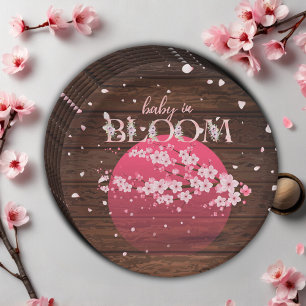 Prato De Papel Bebê Russo no Bloom Sakura Cerejeira Flor