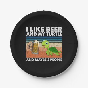 Prato De Papel Bebedor de Cerveja Eu Gosto de Cerveja E do Aniver