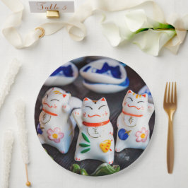 Prato De Papel Beckoning - figurinos de gatos