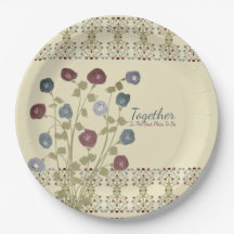 bege com azul floral