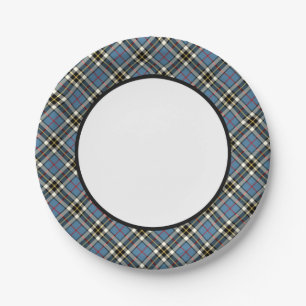 Prato De Papel Beira azul do Tartan do vestido de Thompson do cl