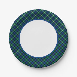 Prato De Papel Beira do Tartan de Lamont do clã