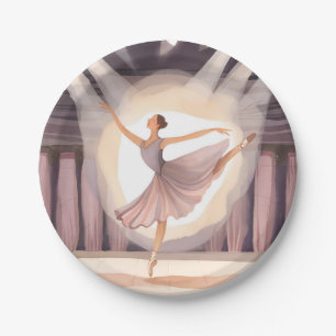 Prato De Papel Bela Bailarina   Arte de Dança de Ballet Aquarela