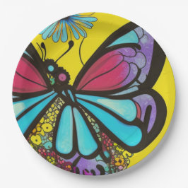 Prato De Papel Bela Borboleta