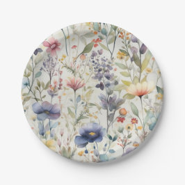 Prato De Papel Bela Placa de Impressão de Flor Selvagem