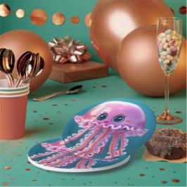 Prato De Papel belas águas-vivas