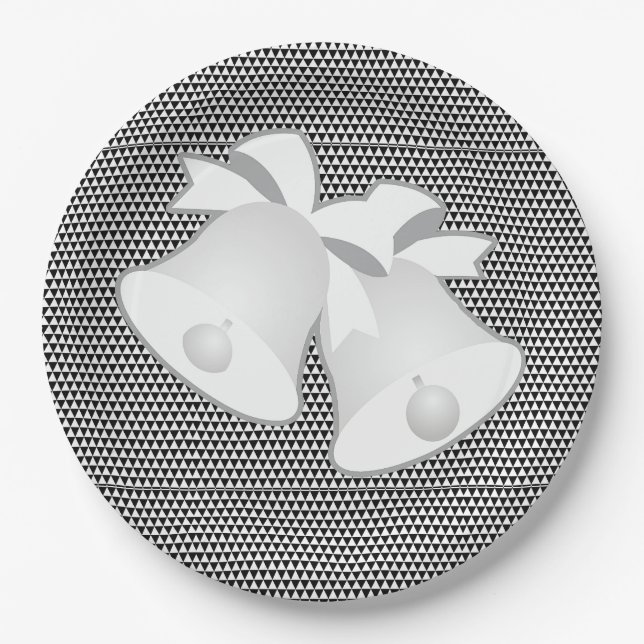 Prato De Papel Belas Casadas Blk White Geo (Frente)