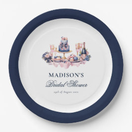 Prato De Papel Belo Chá de panela de aquarela personalizado