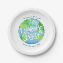 Bem-vindos à nova aquarela do bebê da festa mundia