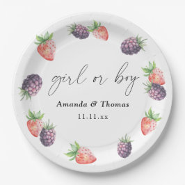 Prato De Papel Berries - Revolução de Gênero. Menina ou Menino