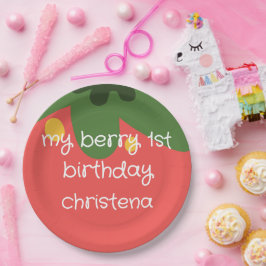 Prato De Papel Berry First Birthday