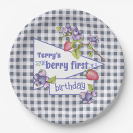 Prato De Papel Berry First Birthday