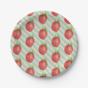 Prato De Papel Berry First Birthday Plates