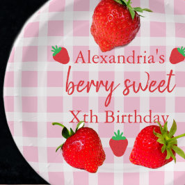 Prato De Papel Berry Sweet Birthday