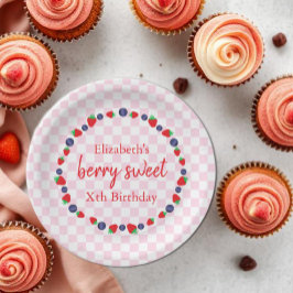 Prato De Papel Berry Sweet Birthday