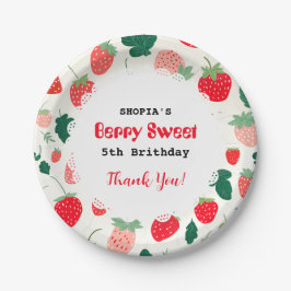 Prato De Papel Berry Sweet Birthday Convite