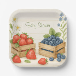 Prato De Papel Berry Sweet Rustic Paper Plate