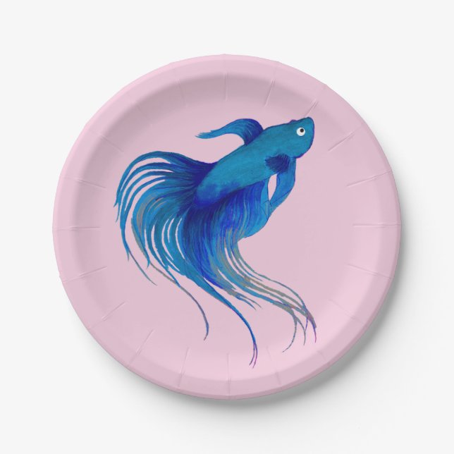 Prato De Papel Betta Fish (Frente)