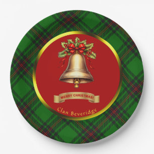Prato De Papel Beveridge Tartan Natal Personalizado