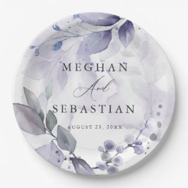 Prato De Papel BHO Watercolor Woodland Foliage Paper Plate