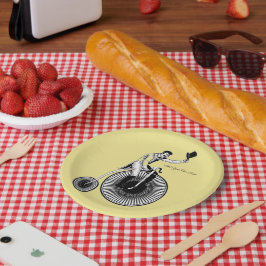 Prato De Papel Bicicleta Penny Farthing Vintage