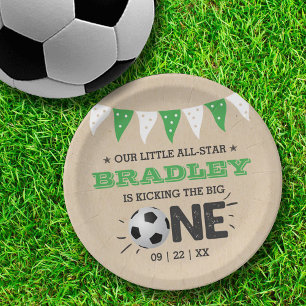 Prato De Papel Bicking O Grande   primeiro aniversario de futebol