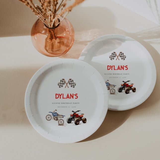 Prato De Papel Bikes Cóteos Combinados de Tema Aniversário (Criador carregado)