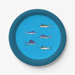 Prato De Papel Bill Fish Paper Plates
