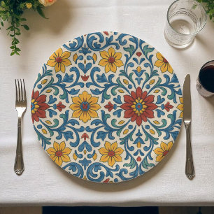 Prato De Papel Biologia Boêmica Elegante Da Costa Amalfi