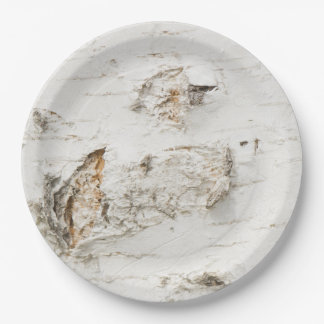 Prato De Papel Birch bark pattern