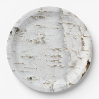 Prato De Papel Birch bark pattern