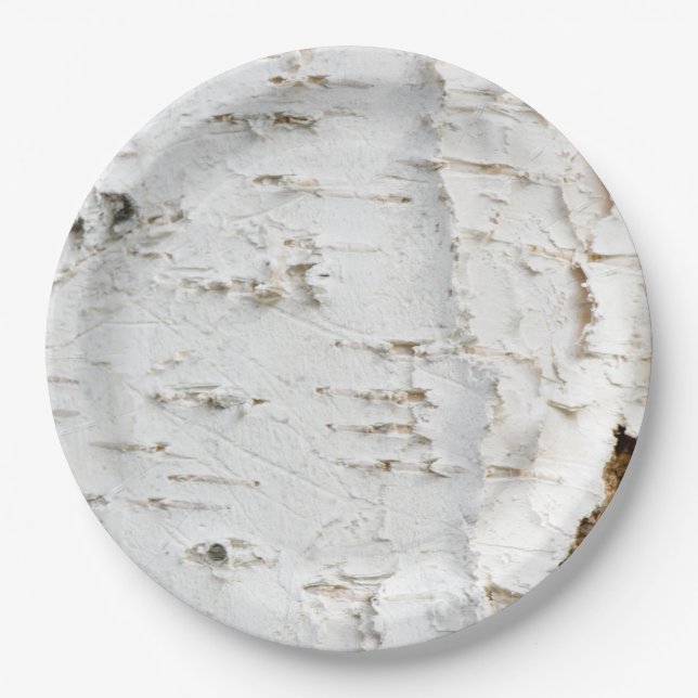 Prato De Papel Birch bark pattern (Frente)