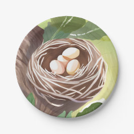 Prato De Papel Bird’s Nest | Watercolor Eggs Nature