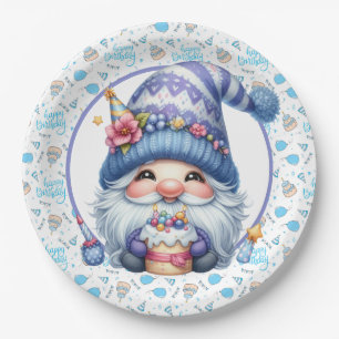 Prato De Papel Birthday Gnome