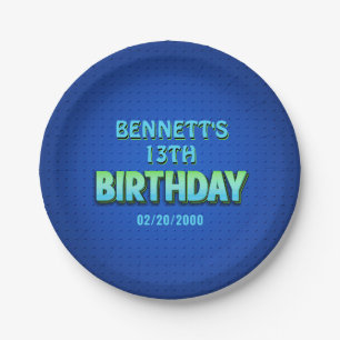 Prato De Papel Birthday Neon